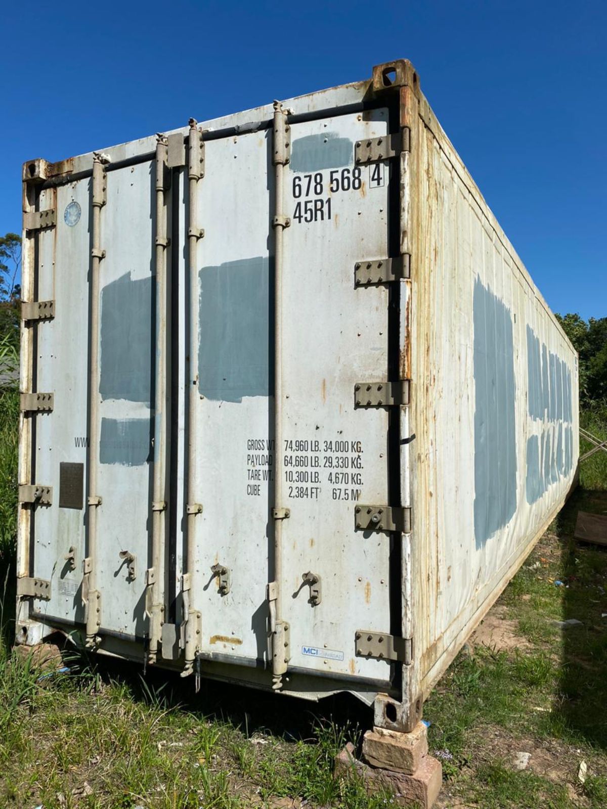 Container marítimo Reefer refrigerado de 12 metros